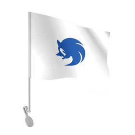 Флаг для автомобиля с принтом Sonic X logo в Екатеринбурге, 100% полиэстер | Размер: 30*21 см | hedgehog | sega | sonic | sonic x | sonic x logologo | соник