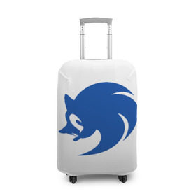 Чехол для чемодана 3D с принтом Sonic X logo в Екатеринбурге, 86% полиэфир, 14% спандекс | двустороннее нанесение принта, прорези для ручек и колес | hedgehog | sega | sonic | sonic x | sonic x logologo | соник