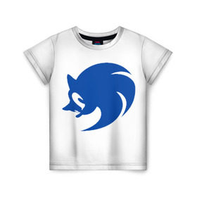Детская футболка 3D с принтом Sonic X logo в Екатеринбурге, 100% гипоаллергенный полиэфир | прямой крой, круглый вырез горловины, длина до линии бедер, чуть спущенное плечо, ткань немного тянется | Тематика изображения на принте: hedgehog | sega | sonic | sonic x | sonic x logologo | соник