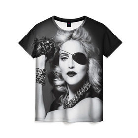 Женская футболка 3D с принтом Мадонна в Екатеринбурге, 100% полиэфир ( синтетическое хлопкоподобное полотно) | прямой крой, круглый вырез горловины, длина до линии бедер | madonna louise ciccone | автор песен | актриса | американская певица | мадонна луиза чикконе | писательница | продюсер | танцовщица