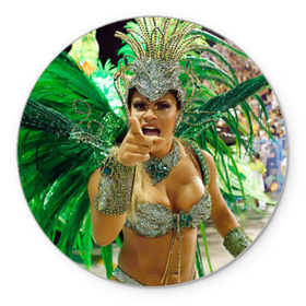Коврик круглый с принтом Карнавал в Рио в Екатеринбурге, резина и полиэстер | круглая форма, изображение наносится на всю лицевую часть | 