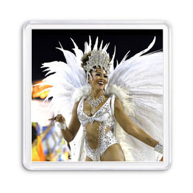 Магнит 55*55 с принтом Карнавал в Рио в Екатеринбурге, Пластик | Размер: 65*65 мм; Размер печати: 55*55 мм | бразилия