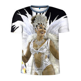 Мужская футболка 3D спортивная с принтом Карнавал в Рио в Екатеринбурге, 100% полиэстер с улучшенными характеристиками | приталенный силуэт, круглая горловина, широкие плечи, сужается к линии бедра | бразилия