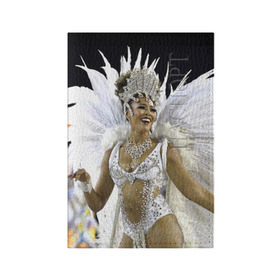 Обложка для паспорта матовая кожа с принтом Карнавал в Рио в Екатеринбурге, натуральная матовая кожа | размер 19,3 х 13,7 см; прозрачные пластиковые крепления | Тематика изображения на принте: бразилия