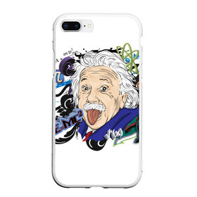 Чехол для iPhone 7Plus/8 Plus матовый с принтом Einstein в Екатеринбурге, Силикон | Область печати: задняя сторона чехла, без боковых панелей | einstein | emc2 | наука | теория | физика | эйнштейн