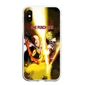 Чехол для iPhone XS Max матовый с принтом One punch man в Екатеринбурге, Силикон | Область печати: задняя сторона чехла, без боковых панелей | Тематика изображения на принте: anime | ван пач ман | ван пач мен | ванпанчман | ванпанчмен | ванпачман | ванпачмен | генос | сайтама