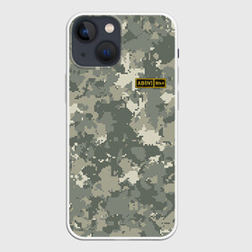 Чехол для iPhone 13 mini с принтом AB IV + в Екатеринбурге,  |  | Тематика изображения на принте: армия | военный | группа | крови | служба