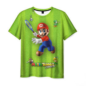 Мужская футболка 3D с принтом Mario в Екатеринбурге, 100% полиэфир | прямой крой, круглый вырез горловины, длина до линии бедер | nintendo | марио | нинтендо