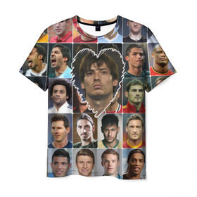 Мужская футболка 3D с принтом Давид Сильва - лучший в Екатеринбурге, 100% полиэфир | прямой крой, круглый вырез горловины, длина до линии бедер | david silva | давид сильва | лучшие футболисты | любимые игроки | самые крутые | сердце | футбол | я люблю