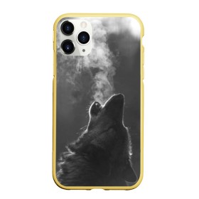 Чехол для iPhone 11 Pro матовый с принтом Воющий волк в Екатеринбурге, Силикон |  | Тематика изображения на принте: 