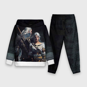 Детский костюм 3D (с толстовкой) с принтом Geralt and Ciri в Екатеринбурге,  |  | Тематика изображения на принте: ciri | gerald | roach | wild hunt | witcher | ведьмак | ведьмы | геральд | дикая охота | йен | йеннифер | плотва | цири