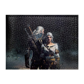 Обложка для студенческого билета с принтом Geralt and Ciri в Екатеринбурге, натуральная кожа | Размер: 11*8 см; Печать на всей внешней стороне | ciri | gerald | roach | wild hunt | witcher | ведьмак | ведьмы | геральд | дикая охота | йен | йеннифер | плотва | цири