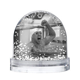 Снежный шар с принтом Пловец в Екатеринбурге, Пластик | Изображение внутри шара печатается на глянцевой фотобумаге с двух сторон | плавание | спорт