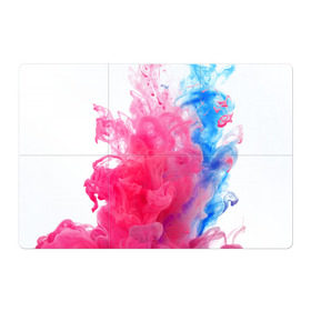 Магнитный плакат 3Х2 с принтом Взрыв красок в Екатеринбурге, Полимерный материал с магнитным слоем | 6 деталей размером 9*9 см | Тематика изображения на принте: краски | розовый | яркий