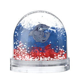Снежный шар с принтом Акула в Екатеринбурге, Пластик | Изображение внутри шара печатается на глянцевой фотобумаге с двух сторон | плавание | россия | русский | спорт