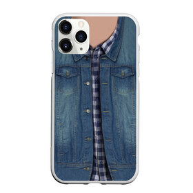 Чехол для iPhone 11 Pro матовый с принтом Джинсовка в Екатеринбурге, Силикон |  | Тематика изображения на принте: джинсовка | костюм | одежда | рубашка