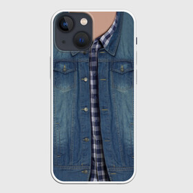 Чехол для iPhone 13 mini с принтом Джинсовка в Екатеринбурге,  |  | Тематика изображения на принте: джинсовка | костюм | одежда | рубашка