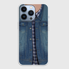 Чехол для iPhone 13 Pro с принтом Джинсовка в Екатеринбурге,  |  | Тематика изображения на принте: джинсовка | костюм | одежда | рубашка