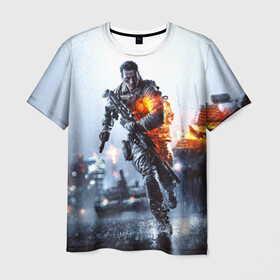 Мужская футболка 3D с принтом Battlefield Multiplayer в Екатеринбурге, 100% полиэфир | прямой крой, круглый вырез горловины, длина до линии бедер | battlefield | армия | бой | война | игра | солдат