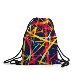 Рюкзак-мешок 3D с принтом Blink в Екатеринбурге, 100% полиэстер | плотность ткани — 200 г/м2, размер — 35 х 45 см; лямки — толстые шнурки, застежка на шнуровке, без карманов и подкладки | лучи | новые | плетение | прикольные | свет | текстуры | яркие