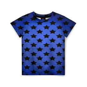 Детская футболка 3D с принтом Звезды в Екатеринбурге, 100% гипоаллергенный полиэфир | прямой крой, круглый вырез горловины, длина до линии бедер, чуть спущенное плечо, ткань немного тянется | звезды | красивые | небо | новые | прикольные