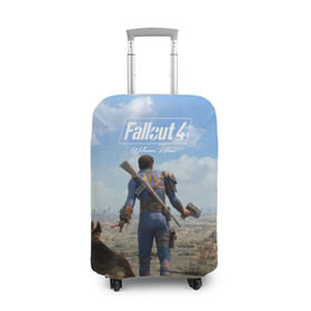 Чехол для чемодана 3D с принтом Fallout 4 в Екатеринбурге, 86% полиэфир, 14% спандекс | двустороннее нанесение принта, прорези для ручек и колес | fallout | fallout 4