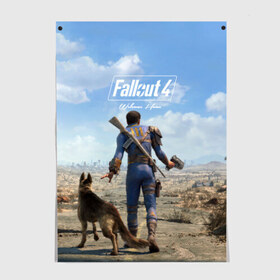Постер с принтом Fallout 4 в Екатеринбурге, 100% бумага
 | бумага, плотность 150 мг. Матовая, но за счет высокого коэффициента гладкости имеет небольшой блеск и дает на свету блики, но в отличии от глянцевой бумаги не покрыта лаком | fallout | fallout 4