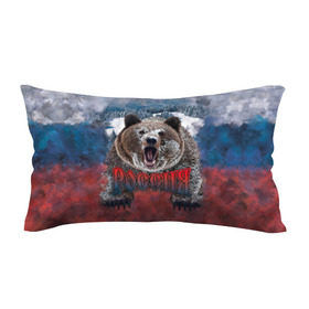Подушка 3D антистресс с принтом Русский медведь в Екатеринбурге, наволочка — 100% полиэстер, наполнитель — вспененный полистирол | состоит из подушки и наволочки на молнии | медведь | патриот | россия | русский медведь