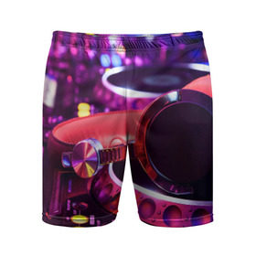 Мужские шорты 3D спортивные с принтом DJ Mix в Екатеринбурге,  |  | deejay | dj | диджей | музыка | наушники | пульт
