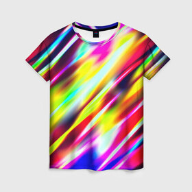 Женская футболка 3D с принтом Blink в Екатеринбурге, 100% полиэфир ( синтетическое хлопкоподобное полотно) | прямой крой, круглый вырез горловины, длина до линии бедер | разноцветный | яркий