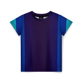 Детская футболка 3D с принтом Blue в Екатеринбурге, 100% гипоаллергенный полиэфир | прямой крой, круглый вырез горловины, длина до линии бедер, чуть спущенное плечо, ткань немного тянется | полосы | разноцветный | яркий