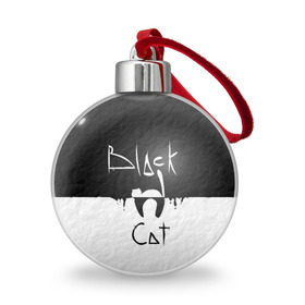 Ёлочный шар с принтом Black cat в Екатеринбурге, Пластик | Диаметр: 77 мм | черный кот
