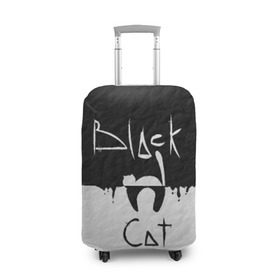 Чехол для чемодана 3D с принтом Black cat в Екатеринбурге, 86% полиэфир, 14% спандекс | двустороннее нанесение принта, прорези для ручек и колес | черный кот