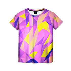 Женская футболка 3D с принтом Texture в Екатеринбурге, 100% полиэфир ( синтетическое хлопкоподобное полотно) | прямой крой, круглый вырез горловины, длина до линии бедер | square | абстракции | ромб | текстуры