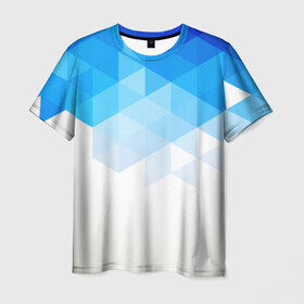 Мужская футболка 3D с принтом Falling skies в Екатеринбурге, 100% полиэфир | прямой крой, круглый вырез горловины, длина до линии бедер | sky polygon