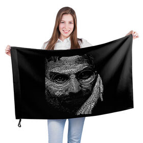 Флаг 3D с принтом Стив Джобс в Екатеринбурге, 100% полиэстер | плотность ткани — 95 г/м2, размер — 67 х 109 см. Принт наносится с одной стороны | apple | steve jobs | стив джобс