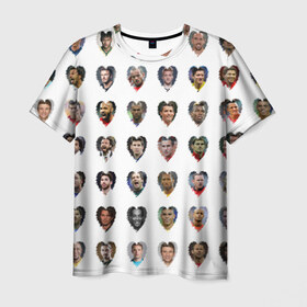 Мужская футболка 3D с принтом Любимые футболисты в Екатеринбурге, 100% полиэфир | прямой крой, круглый вырез горловины, длина до линии бедер | великие | звёзды | знаменитости | игроки | легендарные | лучшие | самые крутые | футбол | футболисты | элита