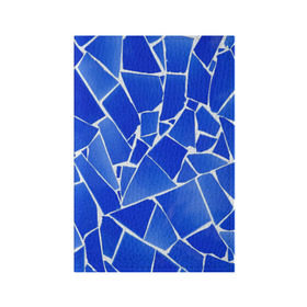 Обложка для паспорта матовая кожа с принтом Битое стекло в Екатеринбурге, натуральная матовая кожа | размер 19,3 х 13,7 см; прозрачные пластиковые крепления | Тематика изображения на принте: абстракция | витраж | мозаика | стекло