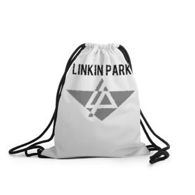 Рюкзак-мешок 3D с принтом Linkin Park в Екатеринбурге, 100% полиэстер | плотность ткани — 200 г/м2, размер — 35 х 45 см; лямки — толстые шнурки, застежка на шнуровке, без карманов и подкладки | линкин парк
