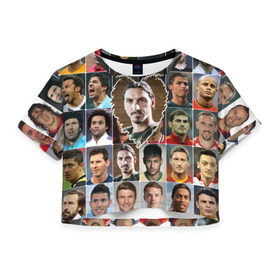 Женская футболка 3D укороченная с принтом Златан Ибрагимович - лучший в Екатеринбурге, 100% полиэстер | круглая горловина, длина футболки до линии талии, рукава с отворотами | zlatan ibrahimovic | златан ибрагимович | лучшие футболисты | любимый игрок | мой любимец | самый крутой | сердце | футбол | швеция | я люблю