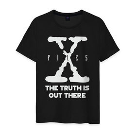 Мужская футболка хлопок с принтом X-Files в Екатеринбурге, 100% хлопок | прямой крой, круглый вырез горловины, длина до линии бедер, слегка спущенное плечо. | mulder | scully | x files | малдер | материалы | нло | пришельцы | секретные | скалли