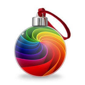 Ёлочный шар с принтом Радуга цвета в Екатеринбурге, Пластик | Диаметр: 77 мм | гамма | зеленый | красный | радуга | синий | цвет
