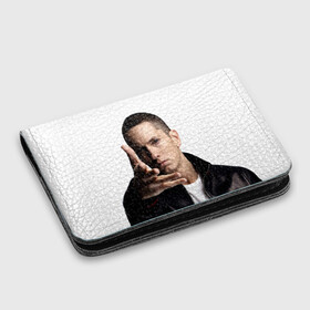 Картхолдер с принтом с принтом Eminem в Екатеринбурге, натуральная матовая кожа | размер 7,3 х 10 см; кардхолдер имеет 4 кармана для карт; | Тематика изображения на принте: eminem | music | rap | usa | музыка | рэп | сша | эминем