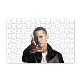 Пазл магнитный 126 элементов с принтом Eminem в Екатеринбурге, полимерный материал с магнитным слоем | 126 деталей, размер изделия —  180*270 мм | Тематика изображения на принте: eminem | music | rap | usa | музыка | рэп | сша | эминем