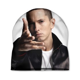 Шапка 3D с принтом Eminem в Екатеринбурге, 100% полиэстер | универсальный размер, печать по всей поверхности изделия | Тематика изображения на принте: eminem | music | rap | usa | музыка | рэп | сша | эминем
