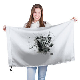 Флаг 3D с принтом Пила в Екатеринбурге, 100% полиэстер | плотность ткани — 95 г/м2, размер — 67 х 109 см. Принт наносится с одной стороны | saw | ужасы | хоррор