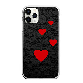 Чехол для iPhone 11 Pro матовый с принтом Кружево и сердца в Екатеринбурге, Силикон |  | Тематика изображения на принте: dg | dolce | gabbana | габбана | дольче | любовь | сердечко