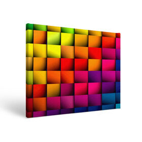 Холст прямоугольный с принтом Кубики в Екатеринбурге, 100% ПВХ |  | текстуры | цветные
