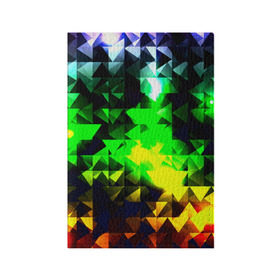 Обложка для паспорта матовая кожа с принтом Сrystal в Екатеринбурге, натуральная матовая кожа | размер 19,3 х 13,7 см; прозрачные пластиковые крепления | Тематика изображения на принте: green | абстракции | гранж | мозаика | стекло | текстуры