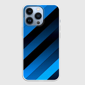 Чехол для iPhone 13 Pro с принтом Полосы в Екатеринбурге,  |  | blue | линии | плетение | полосы | прикольные | текстуры